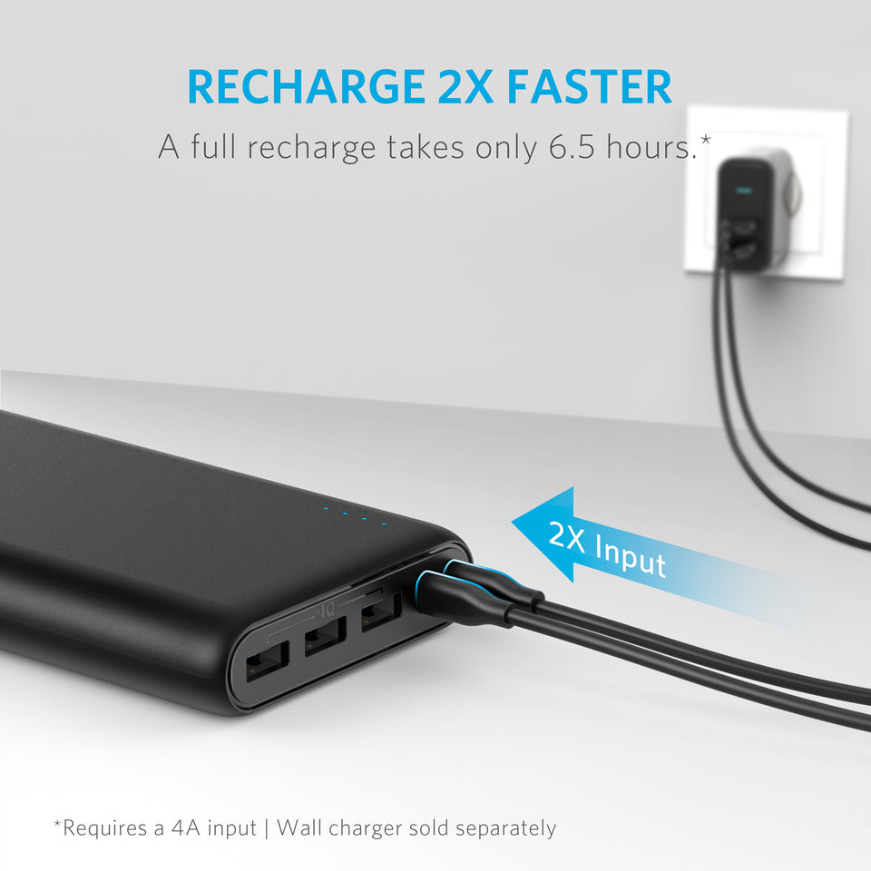 Anker PowerCore 26800mAh 3-Ports PowerIQ Technology Black