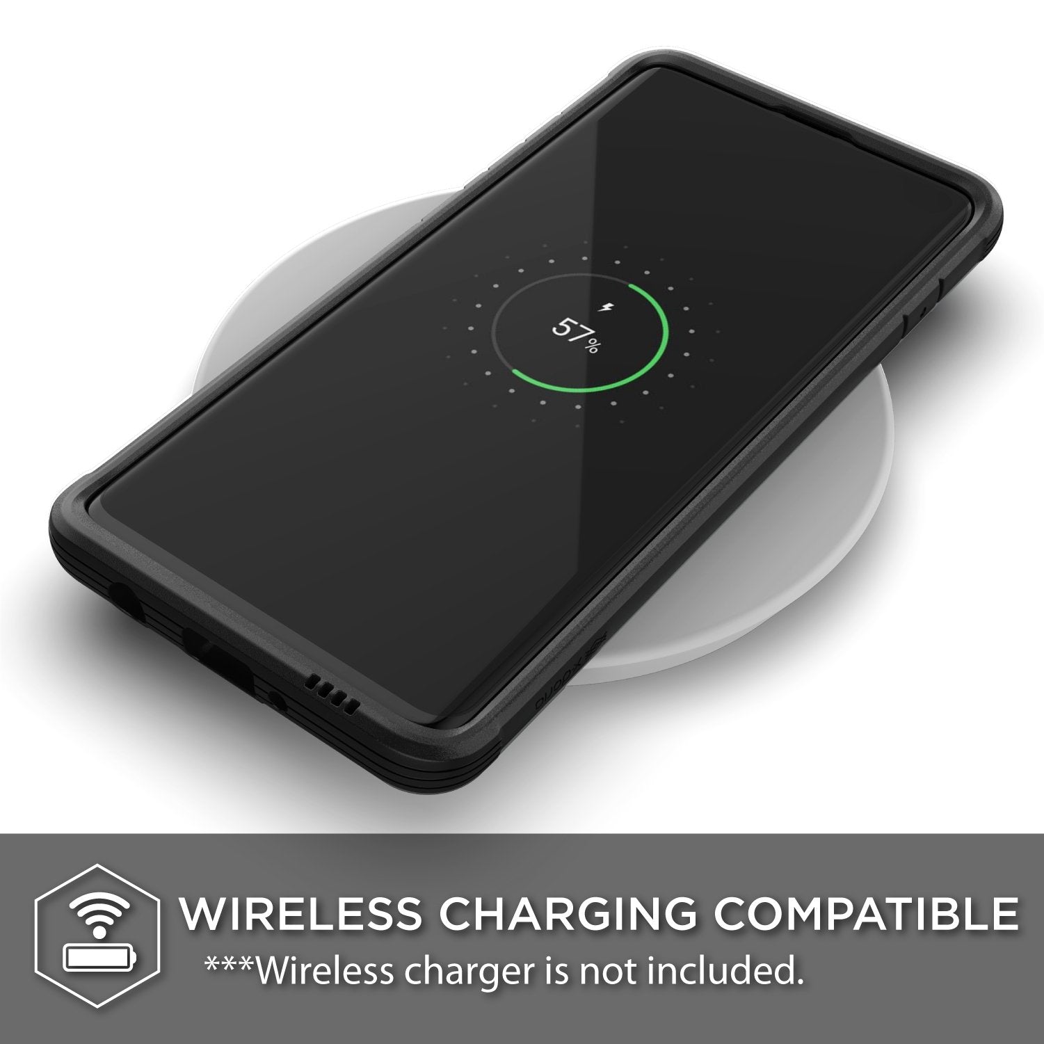 Smartkoshk Defense Shield case for Samsung Galaxy S10 Plus, drop-tested with 3M black protective material, featuring rugged design.