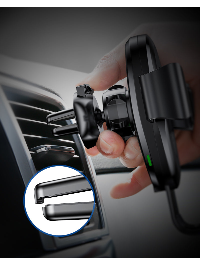 Gravity Car Mount Wireless Charger [ Fast Charging ] By Baseus Black