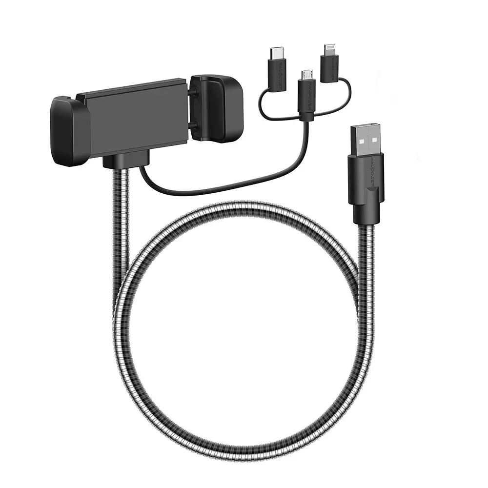 RAVPower RP-CB015 3 in 1 (Lightning - Micro - USB-C ) Cable&amp;Holder