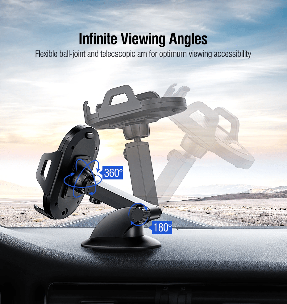 Ugreen Strong Car Holder 360 Degree Fit with 4 to 7 inch Phones 