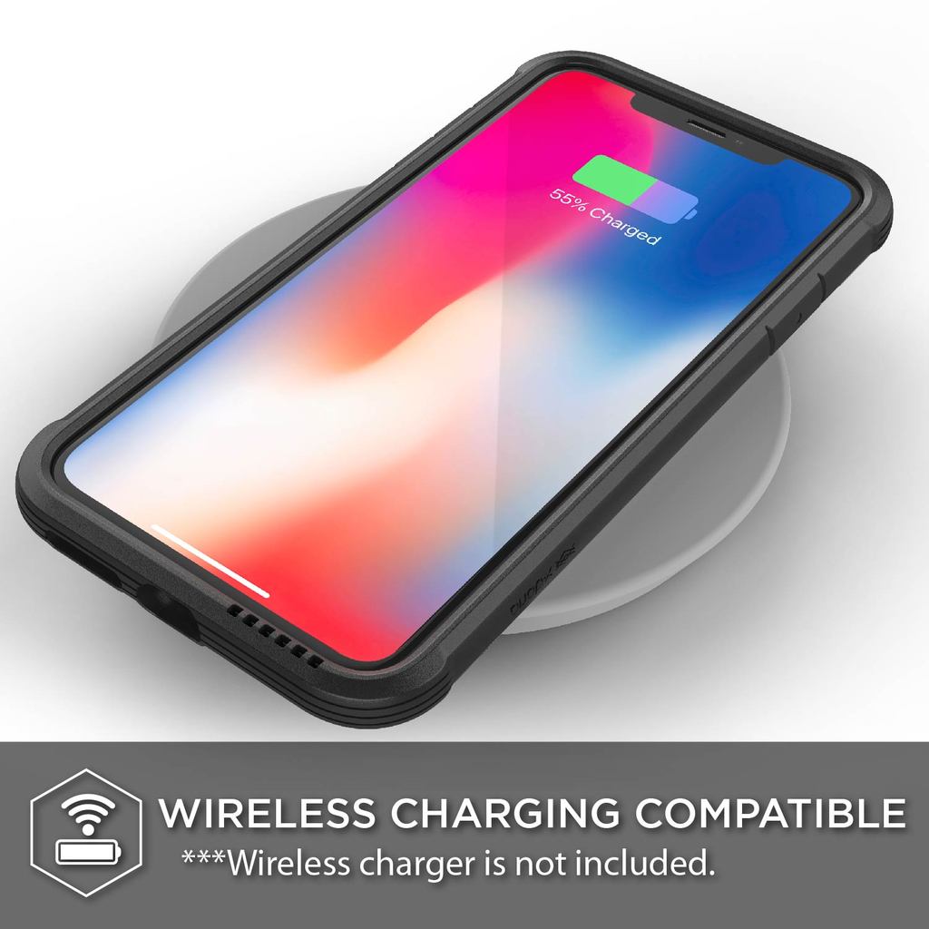 Smartkoshk Defense Shield iPhone Xs Max case in black with anti-shock design and reinforced edges for drop protection up to 3 meters.