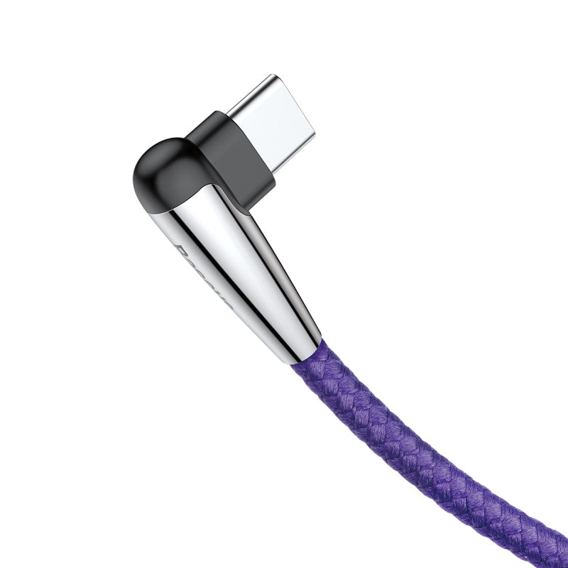 Baseus Sharp-Bird Type-C Cable With 90 Degree Bend, QC3.0 | Purple