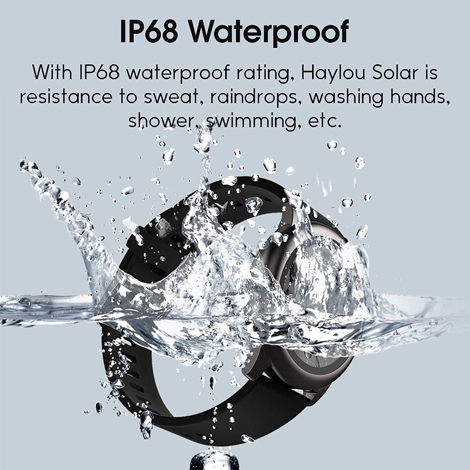 Haylou Solar LS05 Smart Watch Health and Fitness Tracker Up To 15 days - Black