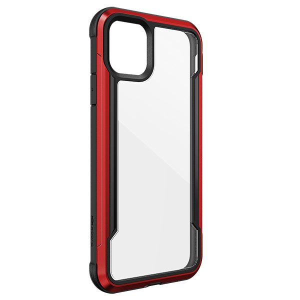 Red XDoria Defense Shield for iPhone 11 Pro, anti-shock case with 3m drop protection, rugged design and durable build.