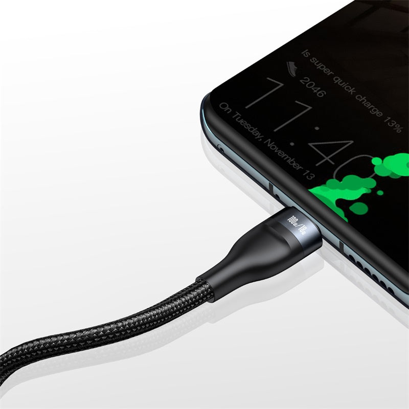 Baseus Flash Series 2 in 1 Fast Cable Type-C to C+C 100W 1.5m Black