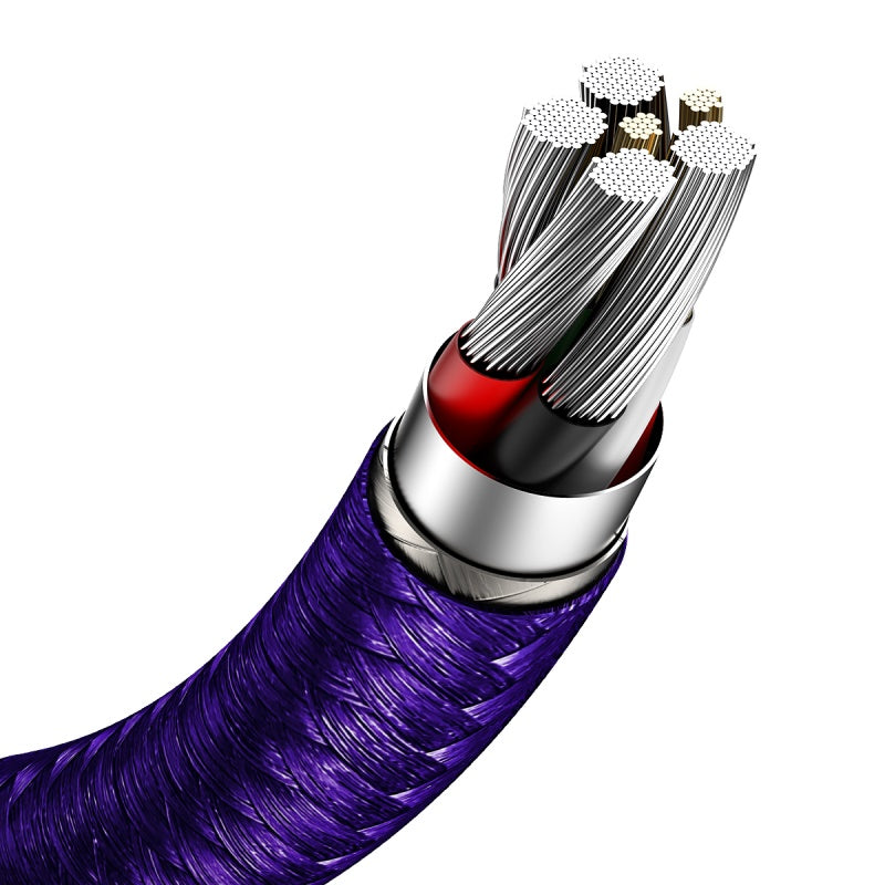 Baseus Cafule Series Metal 5A Data Cable USB To Type-C 40W 2m - Purple