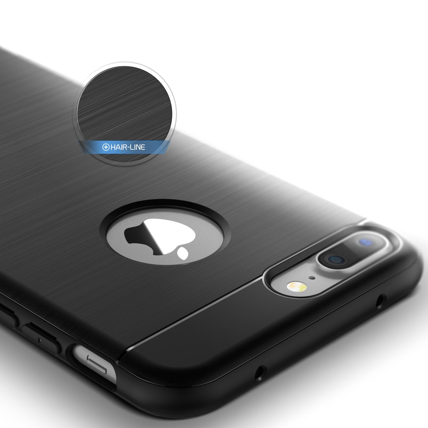 Slim black case for iPhone 7 Plus from VRS Design, showcasing flexible design and sleek finish.