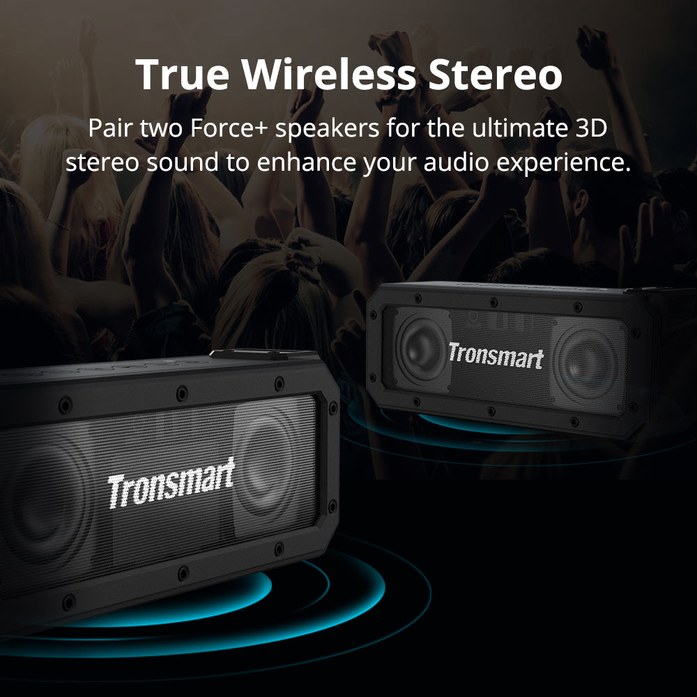 Tronsmart Force+ SoundPulse™ 40w Portable Bluetooth Speaker, IPX7, 15h