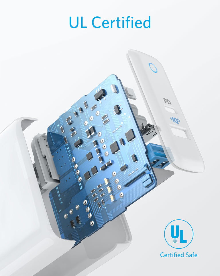 Anker PowerPort II 2 Ports 30W Power Delivery + USB Power IQ White