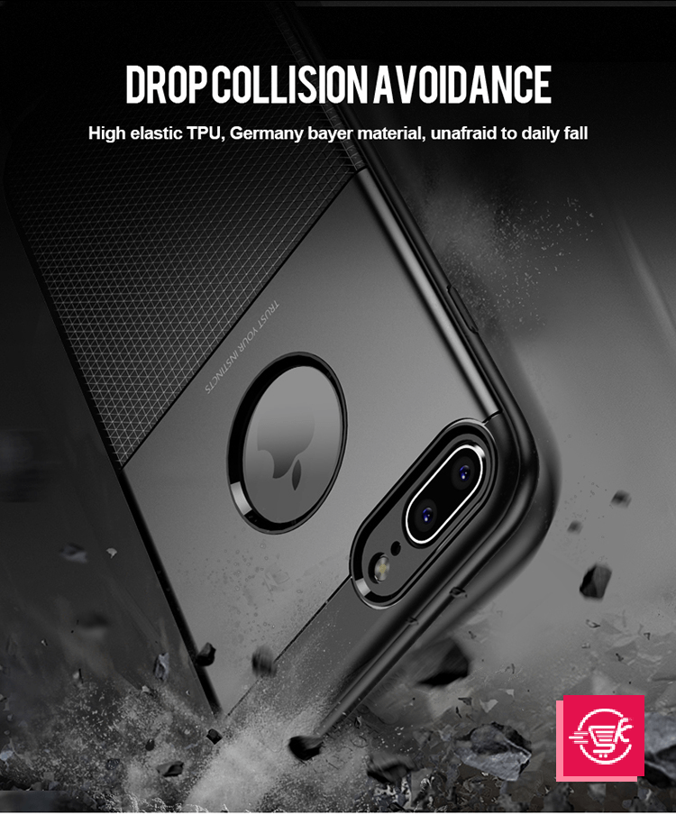 Shield Series By iPaky Slim Anti-shock Case For iPhone 7P|8P – Black