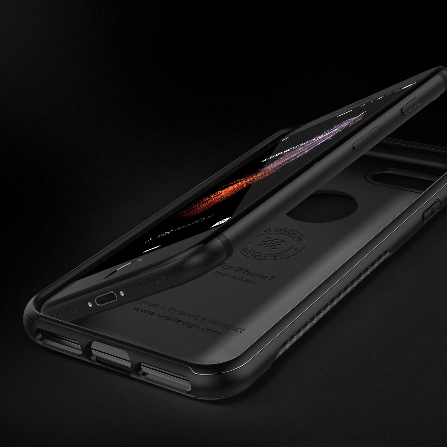 Carbon Fit 2 Series Original From VRS Design Anti-shocks Case For iPhone 7 / Black