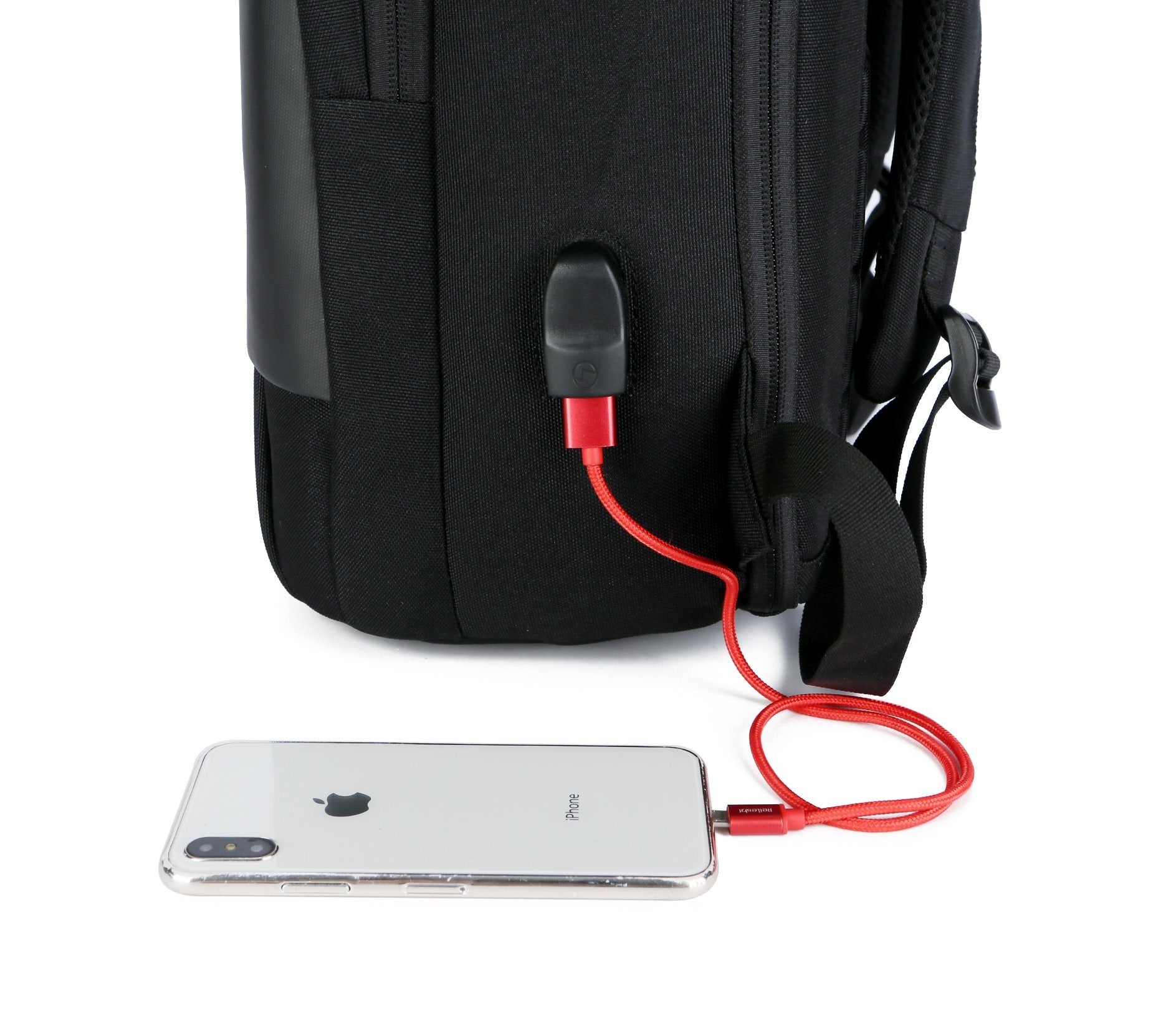 MEINAILI 1801 Laptop Backpack -15.6 Inch – USB Charging Port Black/Gray