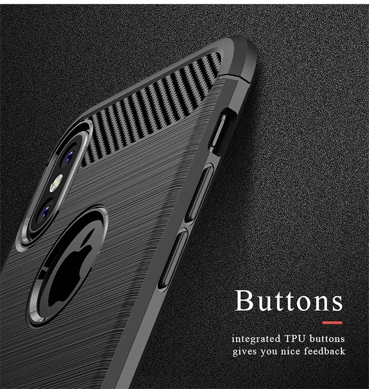 Armor By iPaky Flexible Slim Case Anti-fingerprint &amp; Anti-shocks For iPhone X – Black