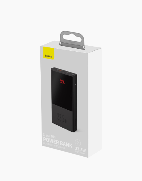 Baseus Super mini digital Display power bank 10000mAh 22.5W - Black