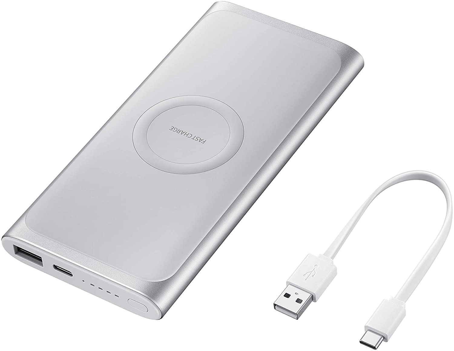 Samsung 2-in-1 Fast Wireless Charger and Power Bank 10,000mAh, Silver