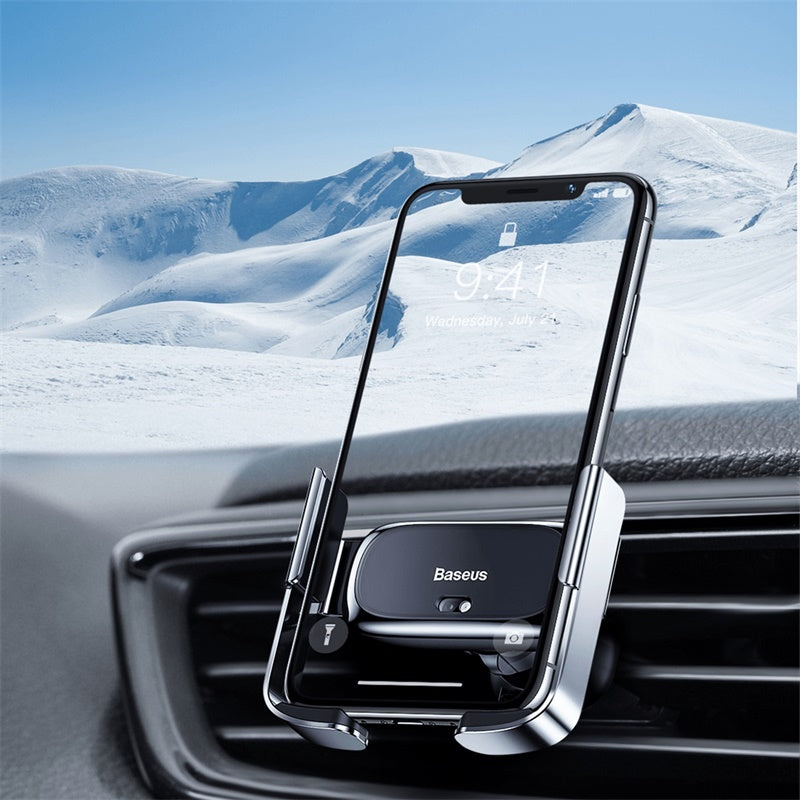 Baseus Mini Electric Car Holder With Sensor Silver