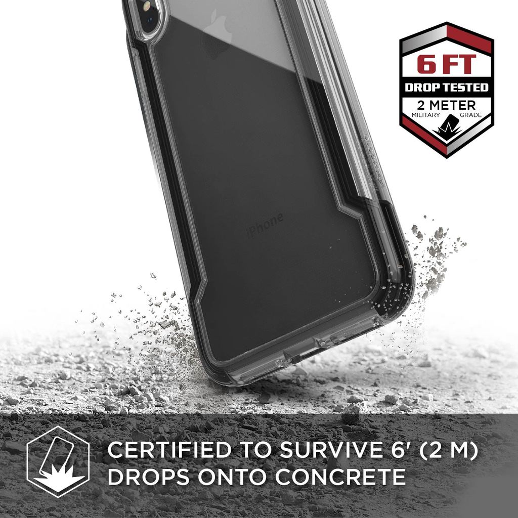 Defense Clear By X-Doria iPhone Xs Max Anti Shocks Case Up To 2M T/Black