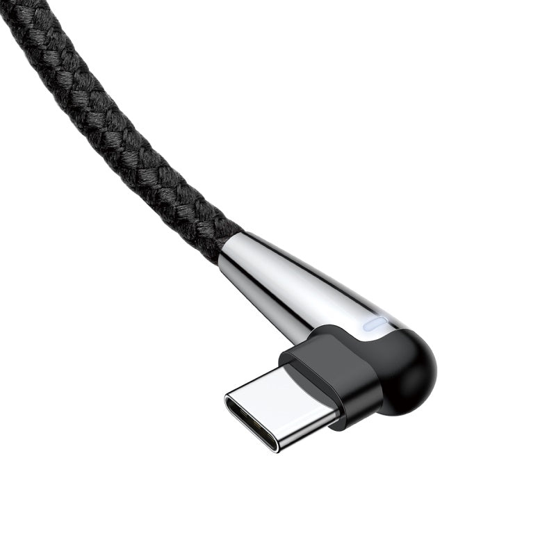 Baseus Sharp-Bird Type-C Cable With 90 Degree Bend, QC3.0 | Black