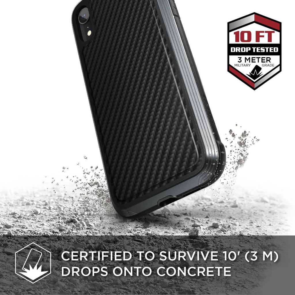 Defense Lux Carbon By X-Doria For iPhone Xr Anti Shocks Case Up To 3M Black