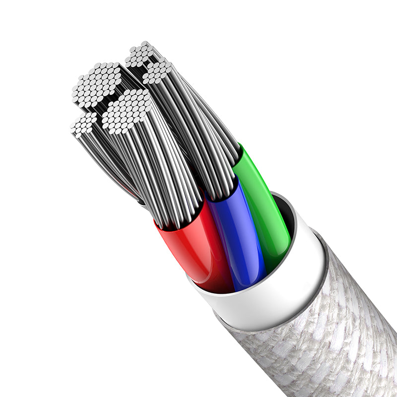 Baseus High Density Braided Fast Cable Type-C to C 100W 1m - White