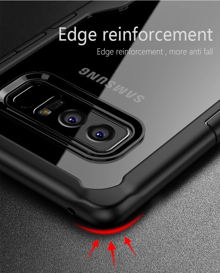 Bumper TPU By iPaky Transparent Protective Case For Note 8 – Red