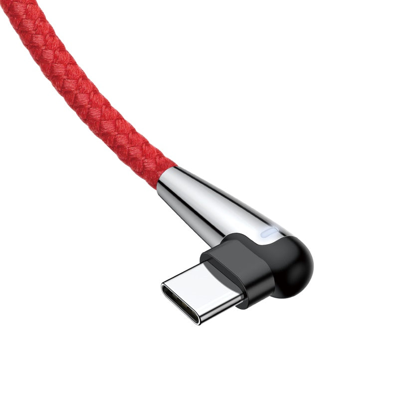 Baseus Sharp-Bird Type-C Cable With 90 Degree Bend, QC3.0 | Red
