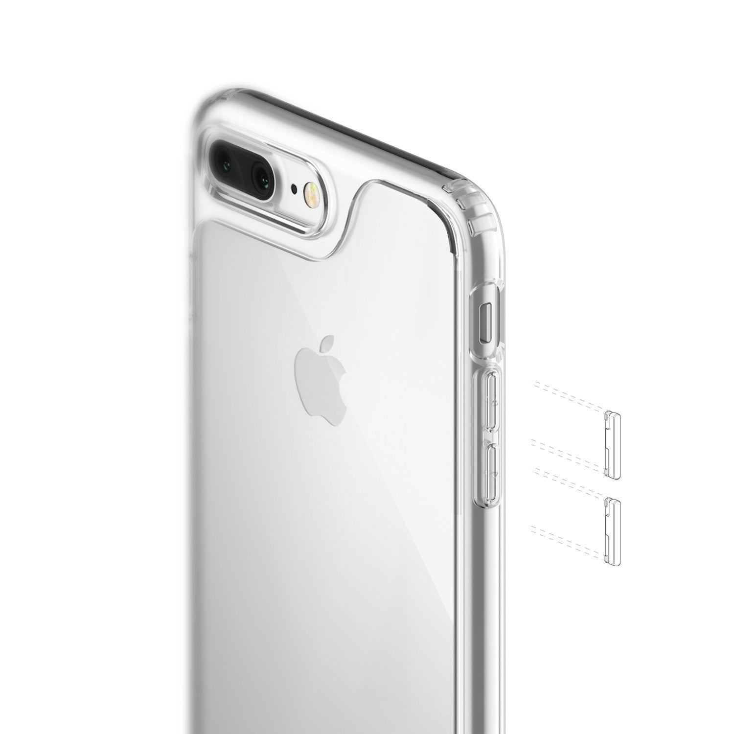 iPhone 7 Plus Caseology Waterfall Series Slim Transparent Clear Cushion Grip
