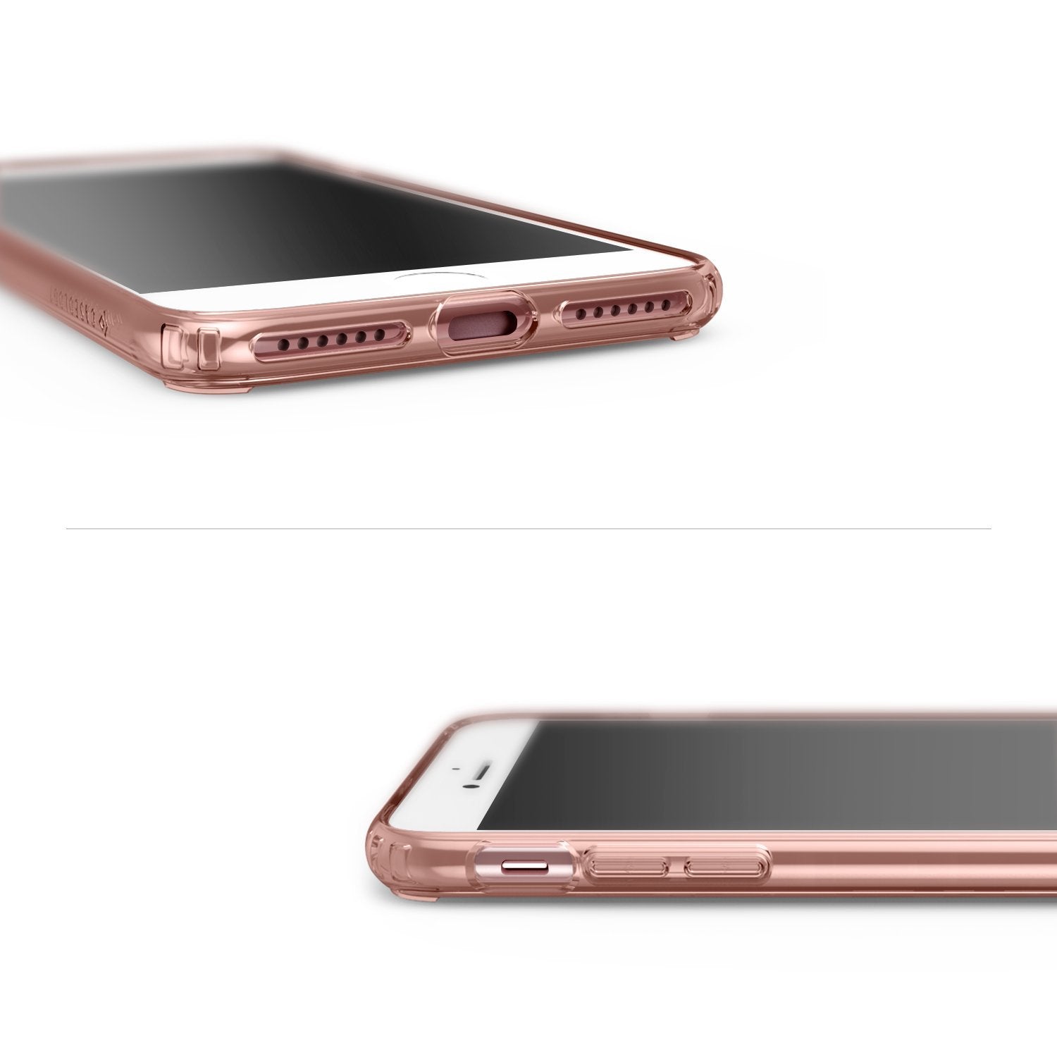 iPhone 7 Plus Caseology Waterfall Series Slim Transparent Clear Cushion Grip Rose Gold