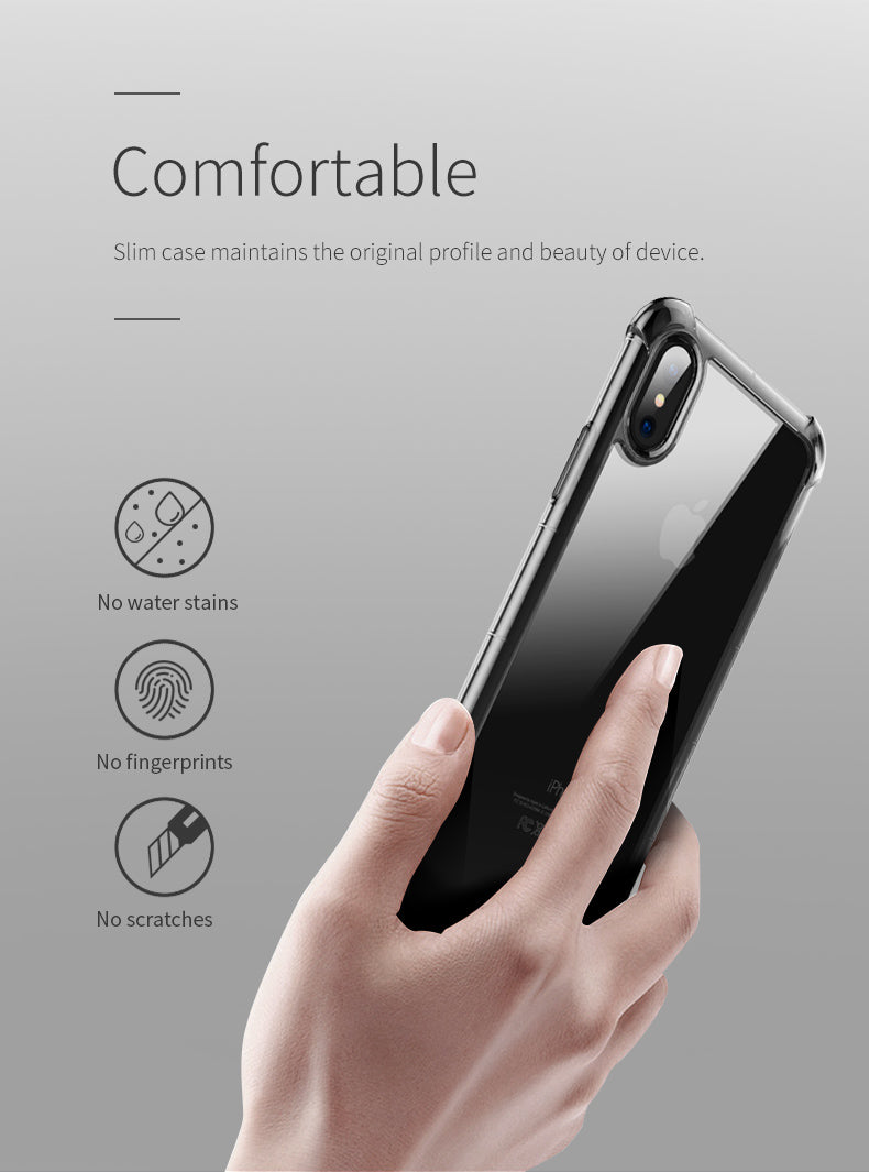 Fence Pro Series By Rock Protection Case Cover Transparent Bumper For iPhone X - Clear