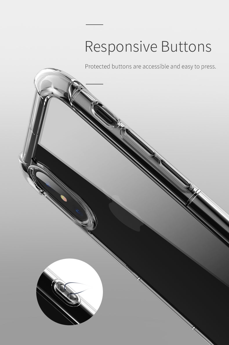 Fence Pro Series By Rock Protection Case Cover Transparent Bumper For iPhone X - Clear