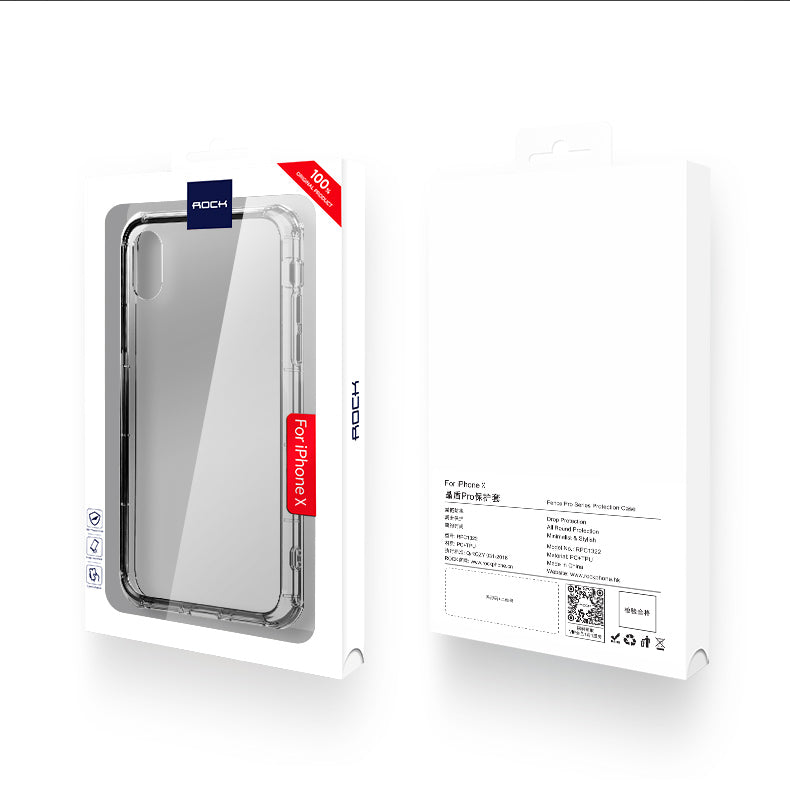 Fence Pro Series By Rock Protection Case Cover Transparent Bumper For iPhone X - Clear