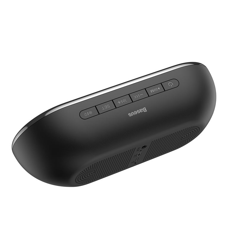 Baseus Encok E09 Wireless Speaker, Alarm, FM Radio Black