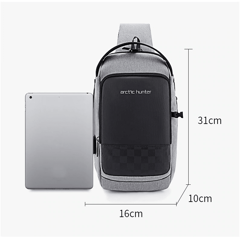 ARCTIC HUNTER Waterproof Men Chest Bag Black