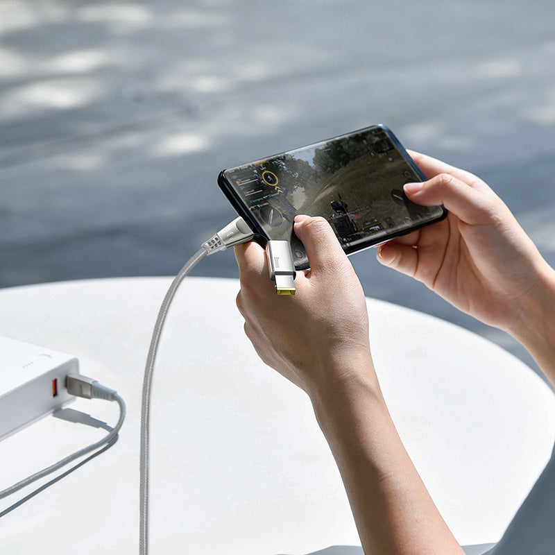 Baseus Flash Series 2 in 1 Cable Type-C to C+DC Square Head 100W 2m Gray,B0G