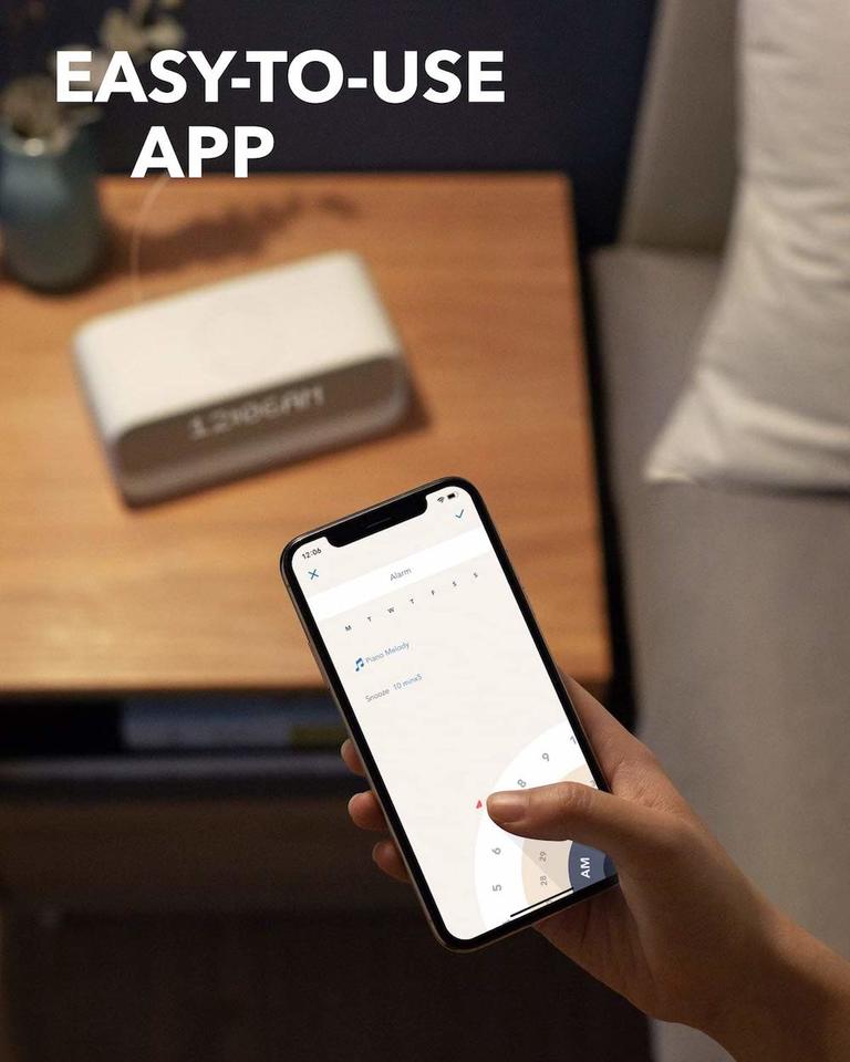 Anker Soundcore Wakey Speaker, Wireless Charger, Alarm & FM Radio White