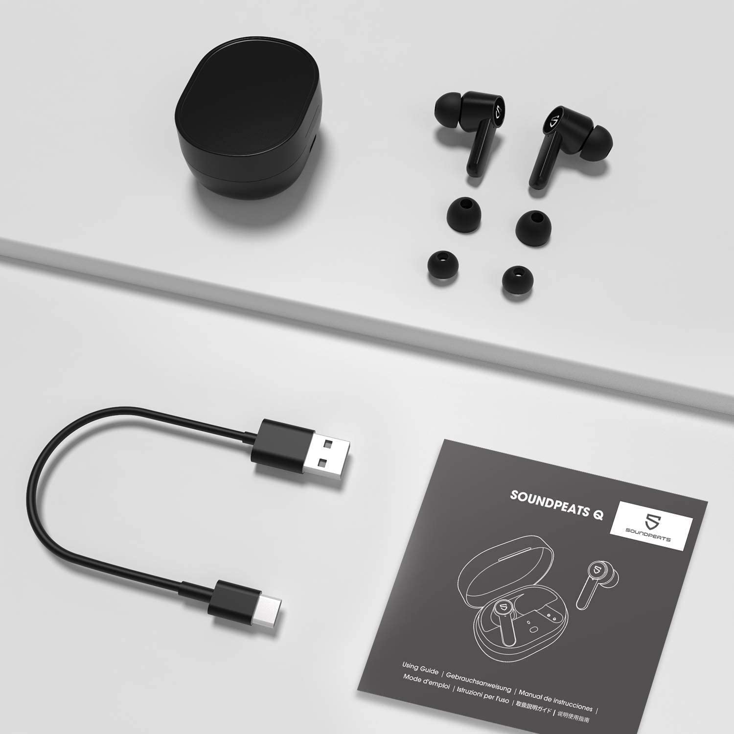 SoundPEATS Q TWS Earbuds 4 Mics Wireless Charging Touch Control