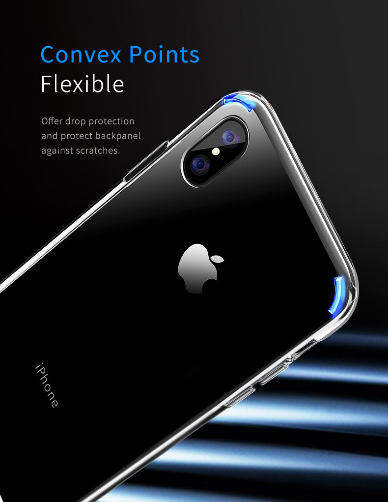 Pure Series By Rock Hard Back Case Bumper For iPhone X - Black Crystal frame