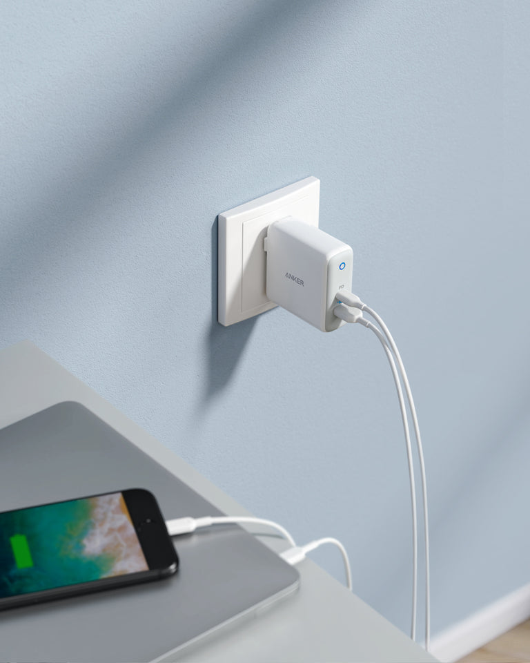 Anker PowerPort II 2 Ports 30W Power Delivery + USB Power IQ White