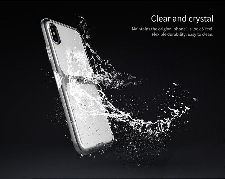 Crystal Case By Nillkin Anti-Shocks Case For iPhone X - T/Gray