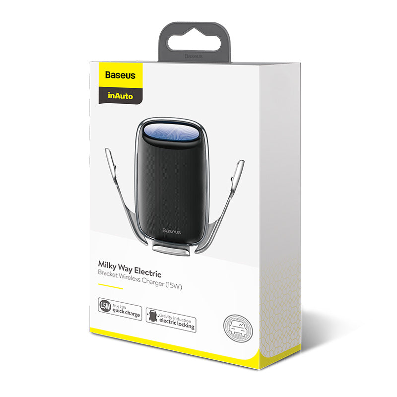 Baseus Milky Way Electric Bracket Fast Wireless Charger 15W Silver