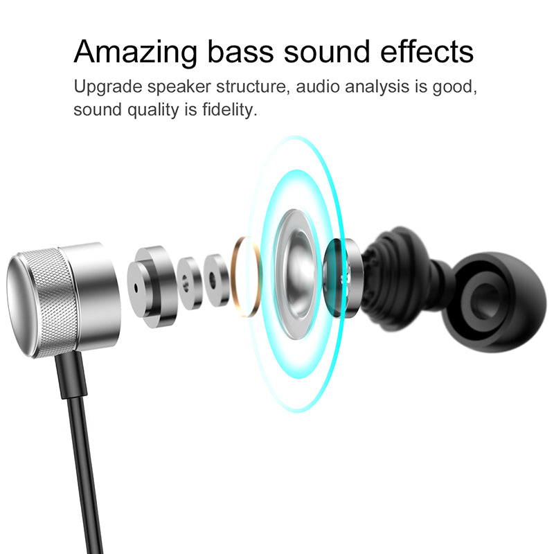Baseus Encok H04 Sport Wired Stereo Earphone Silver/Black