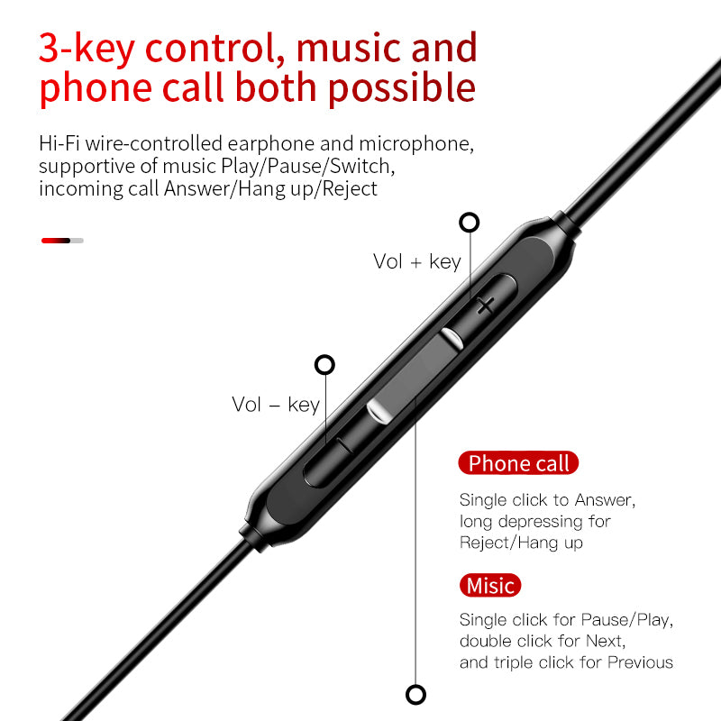 Black Encok H10 dual moving-coil wired control headset by Smartkoshk with adjustable headband and in-ear earphones.