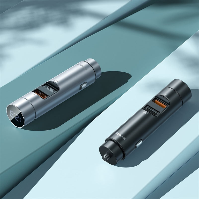 Baseus Energy Column Car Wireless MP3, Fast Charger Dark grey