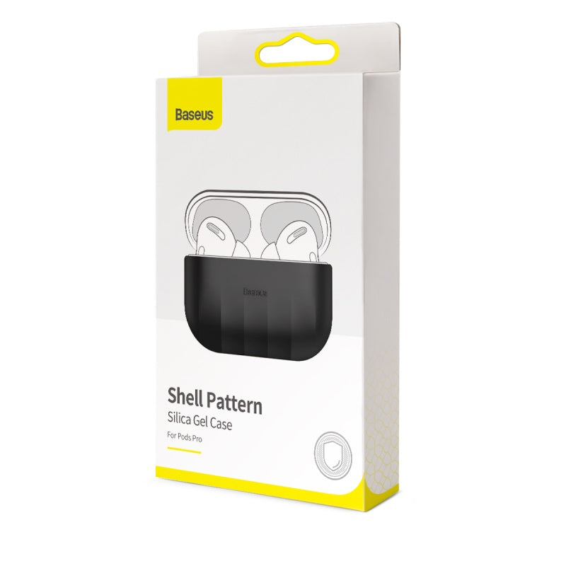Baseus Shell Pattern Silica Gel Case For AirPods Pro Black