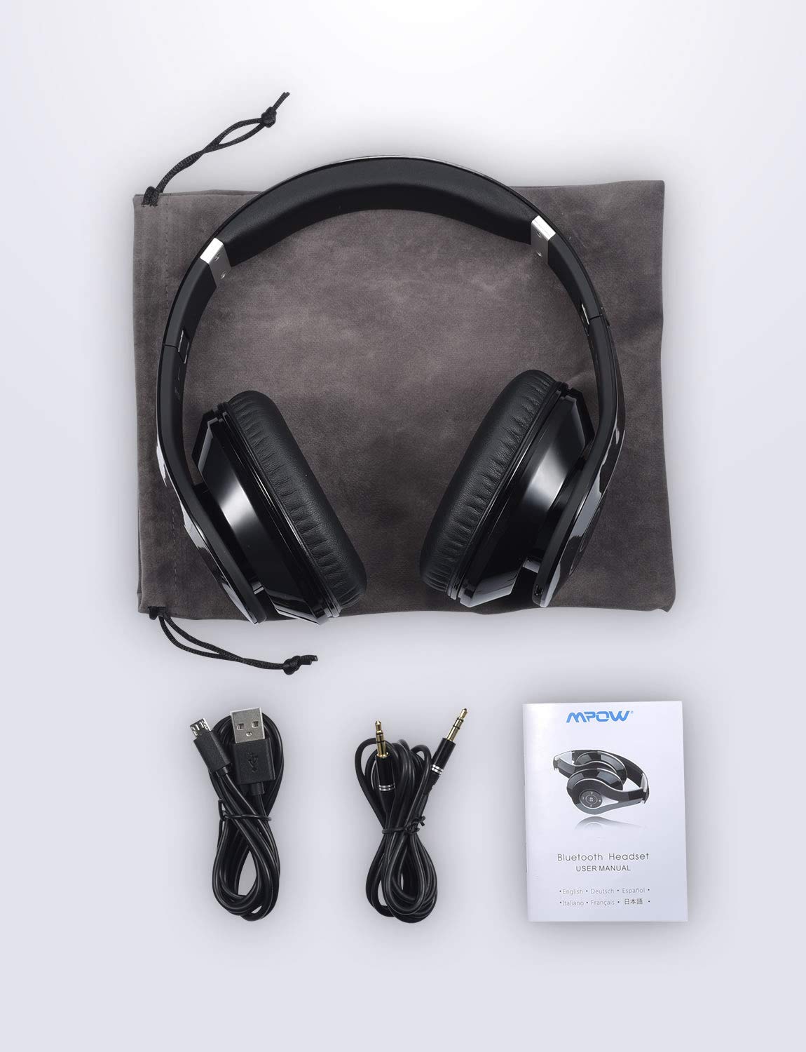 Mpow 059 Stereo HiFi Wireless Headphone With Mic, 20H Play Black
