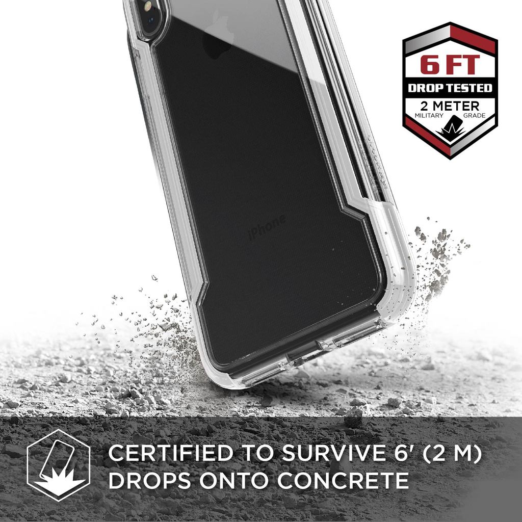 Defense Clear By X-Doria iPhone Xs Max Anti Shocks Case Up To 2M T/White