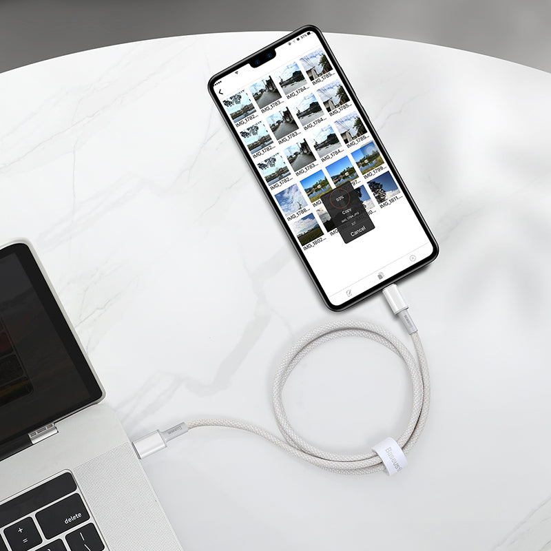 Baseus High Density Braided Fast Cable Type-C to C 100W 1m - White