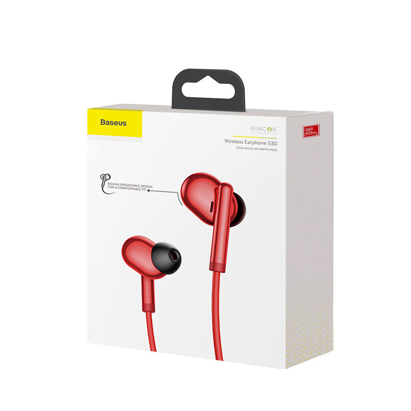 Baseus Encok S30 Wireless 3D Stereo Headphone IPX5 | Red