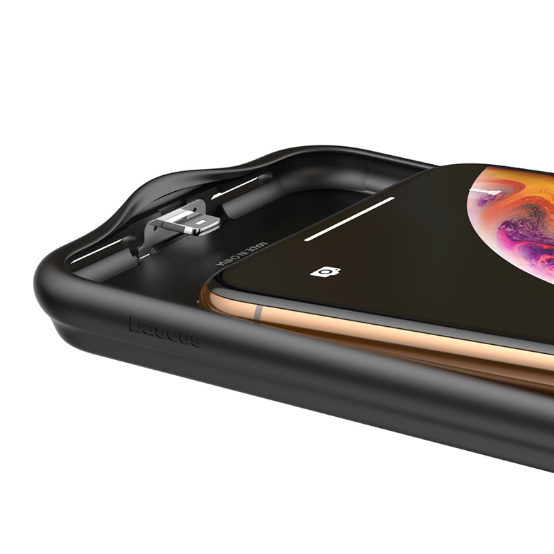 Baseus Liquid Silicone Smart Power Case 4200mAh For iPXs Max 6.5 Black